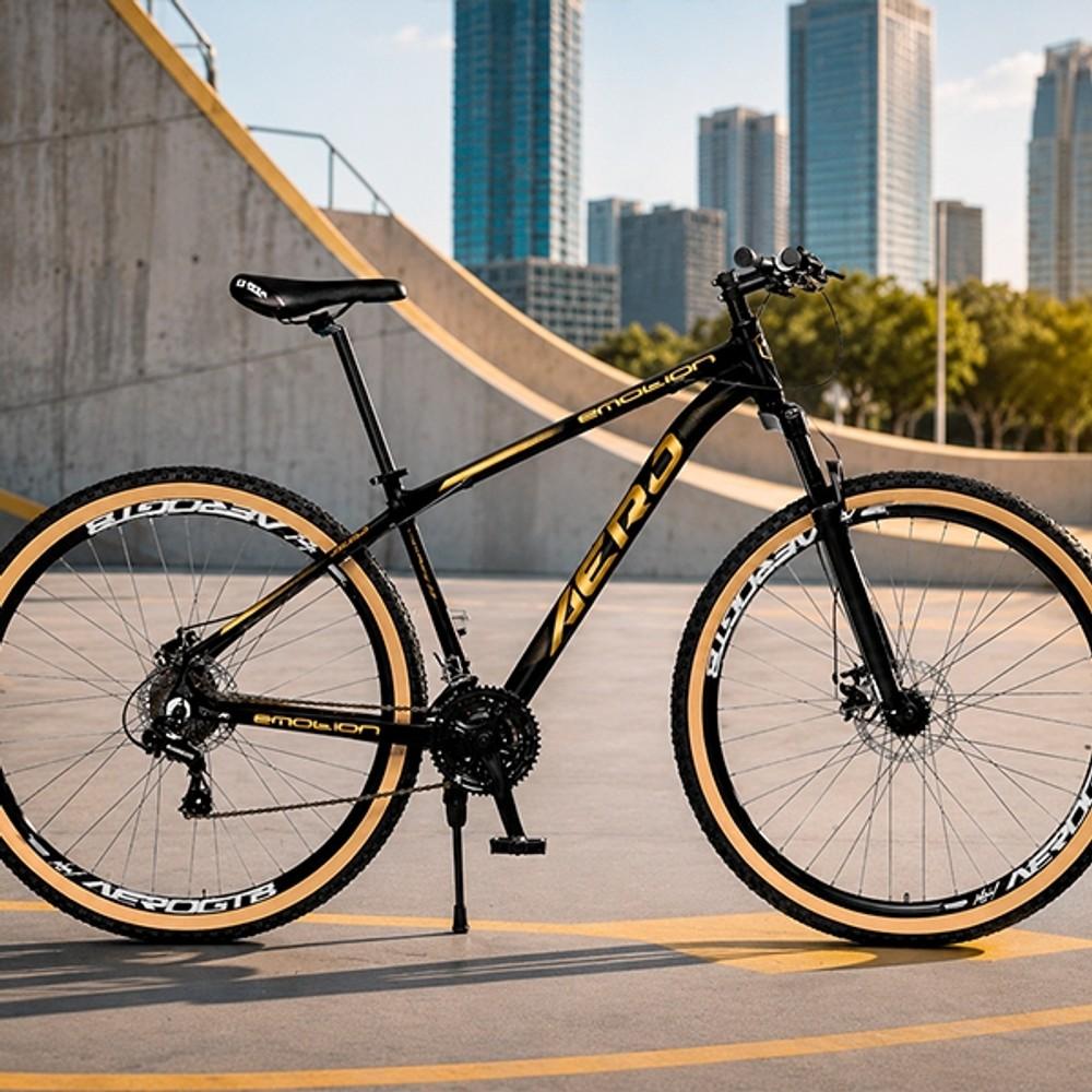 BICICLETA ARO EMOTION AEROBIKES NEGRO/DORADO ABB-340571