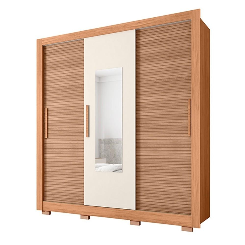 ROPERO PUERTAS CORREDIZAS CON ESPEJO CHILE . CAEMMUN FREIJO|OFF WHITE ABB-340786