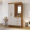 ROPERO PUERTAS CAJONES CON ESPEJO NT NOTAVEL FREIJO TREND | OFF WHITE ABB-343589
