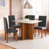 CONJUNTO COMEDOR SILLAS MIAMI INDEKÉS FREIJO | OFF WHITE | TELA GRAFITE ABB-343695