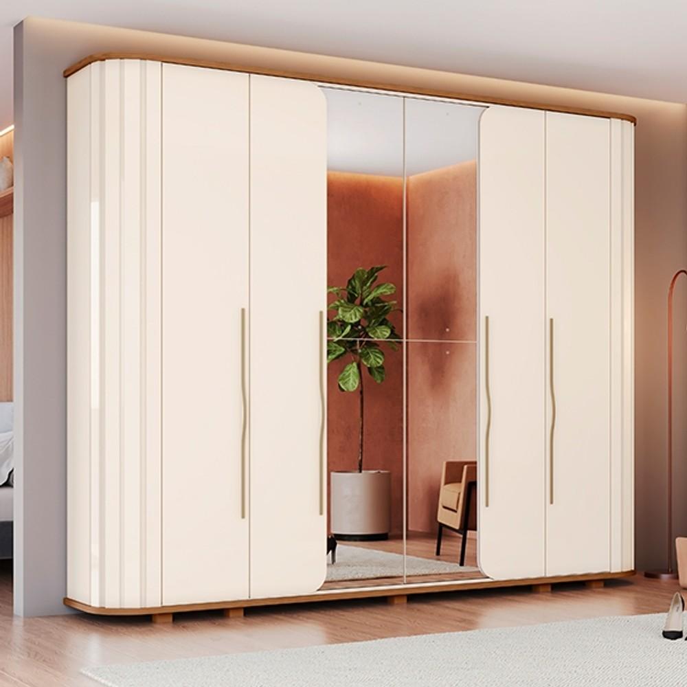 ROPERO PUERTAS CON ESPEJO PREMIUM HENN OFF WHITE NATURE ABB-343763