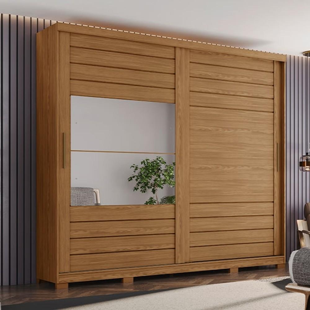 ROPERO PUERTAS DESLIZANTES CON ESPEJOS CAYMAN HENN NATURE ABB-343787