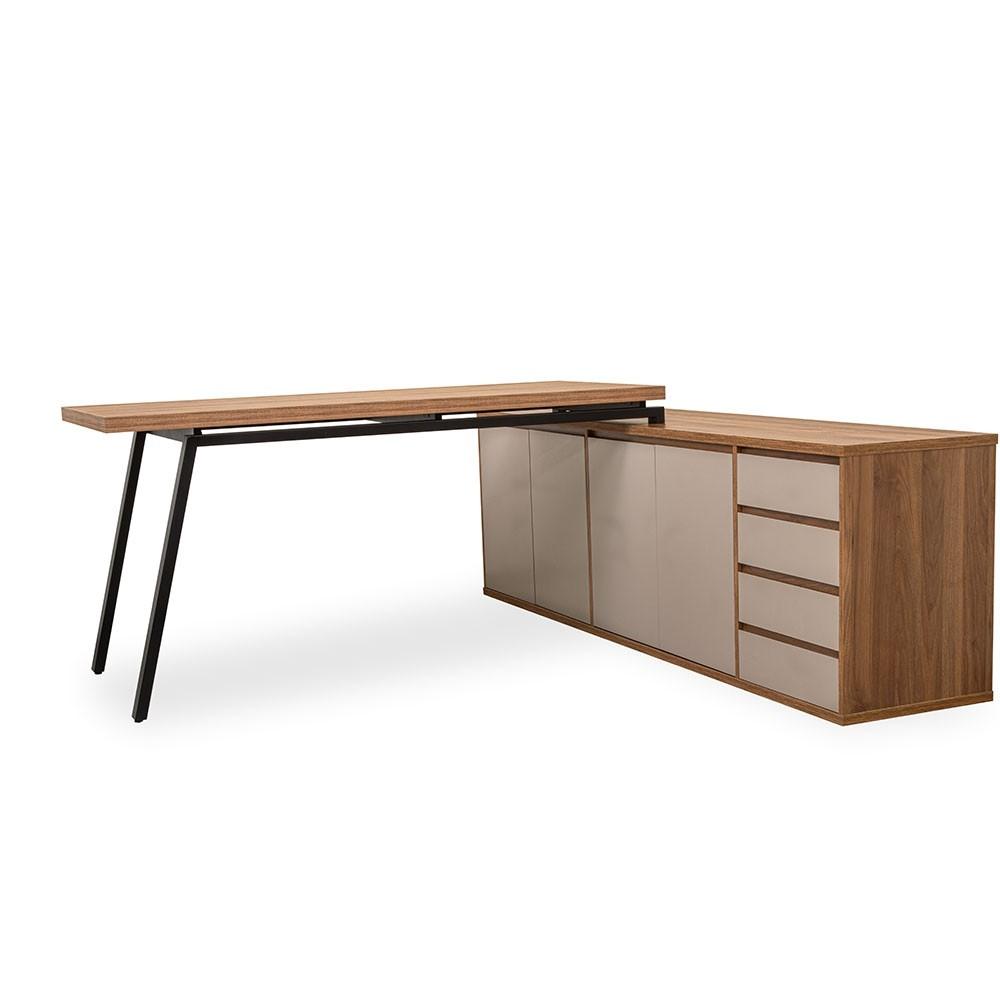 CONJUNTO X MESA CON BALCON DE APOYO WORK IZQUIERDO GIOBEL NOCE | CINAMOMO ABB-344975