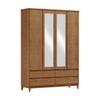 ROPERO PUERTAS CAJONES CON ESPEJO PRATA FN FINESTRA FREIJO ABB-345699