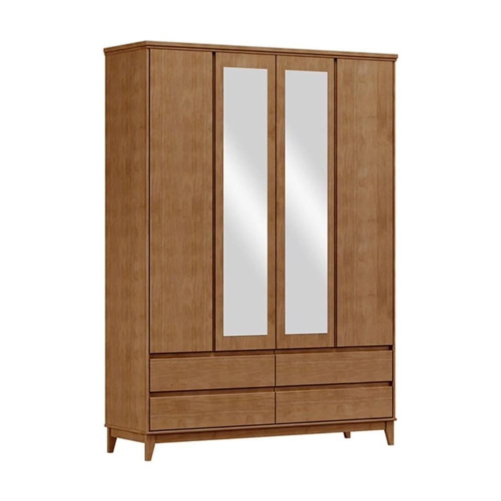ROPERO PUERTAS CAJONES CON ESPEJO PRATA FN FINESTRA FREIJO ABB-345699