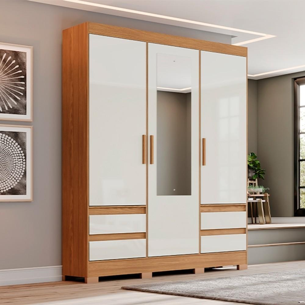 ROPERO PUERTAS CON ESPEJO BE BRIZ NATURE|OFF WHITE ABB-364959