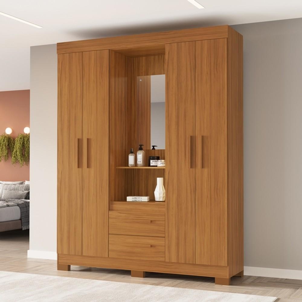 ROPERO PUERTAS CAJONES CON ESPEJO CAPELINHA NT NOTAVEL FREIJO TREND ABB-366403