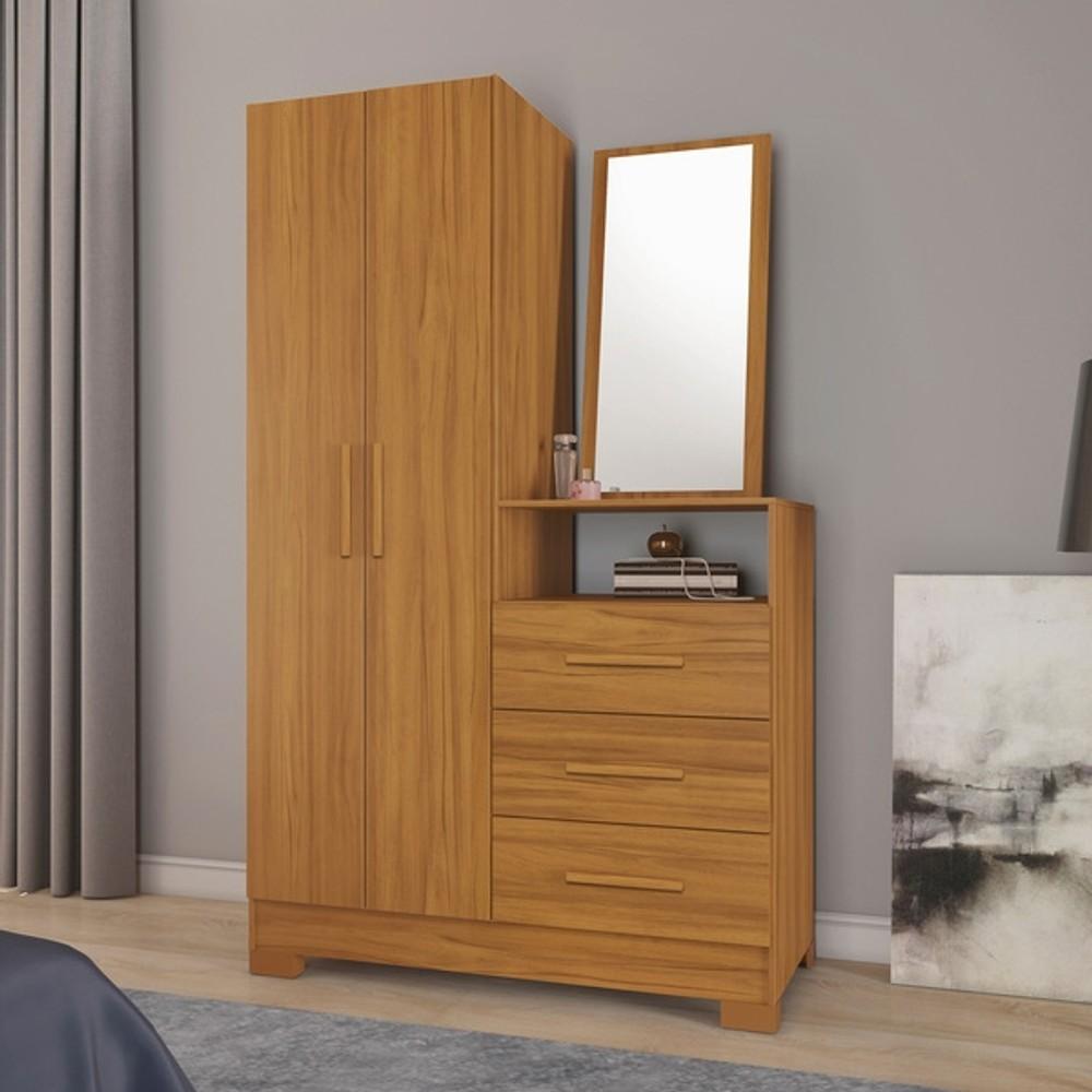 COMODA MULTIUSO PUERTAS CAJONES CON ESPEJO NT NOTAVEL FREIJO TREND ABB-366427