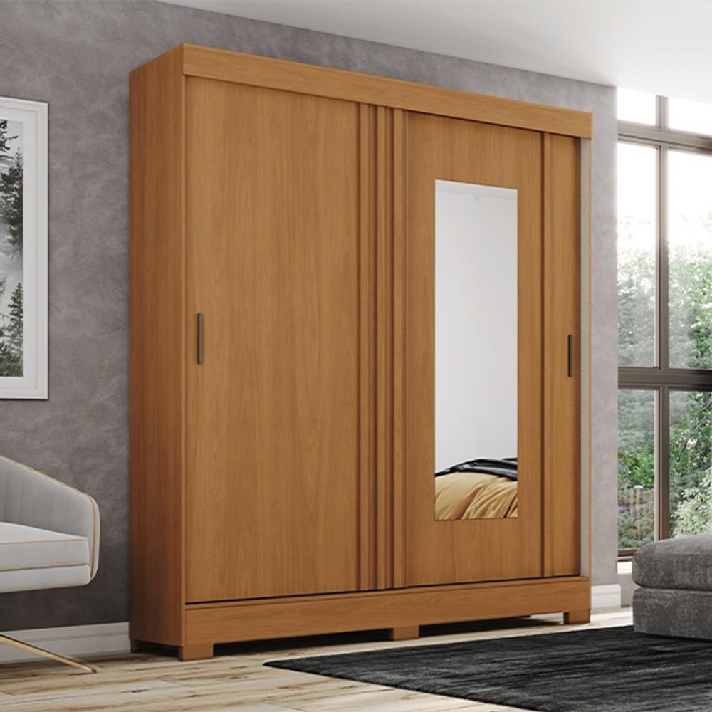 ROPERO PUERTAS CORREDIZAS CON ESPEJO BE HENN CINAMOMO|CINAMOMO |OFF WHITE ABB-366526