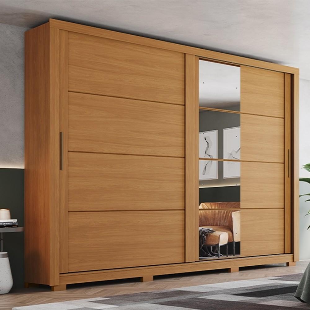 ROPERO PUERTAS CORREDIZAS CON ESPEJO PALACE DE HENN CINAMOMO ABB-366618