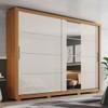 ROPERO PUERTAS CORREDIZAS CON ESPEJO PALACE DE HENN CINAMOMO|OFF WHITE ABB-366625
