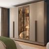 ROPERO PUERTAS REFLECTA CON LED CAJONES MEMPHIS J&A DUNA ABB-366809