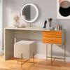 TOHALET CAMERIN CON PUFF Y ESPEJO GIRATORIO EVORA PATRIMAR BLANCO ABB-367219