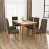 CONJUNTO COMEDOR SILLAS SUECIA INDEKES FREIJO | OFF WHITE | CAPUCHINO ABB-367769