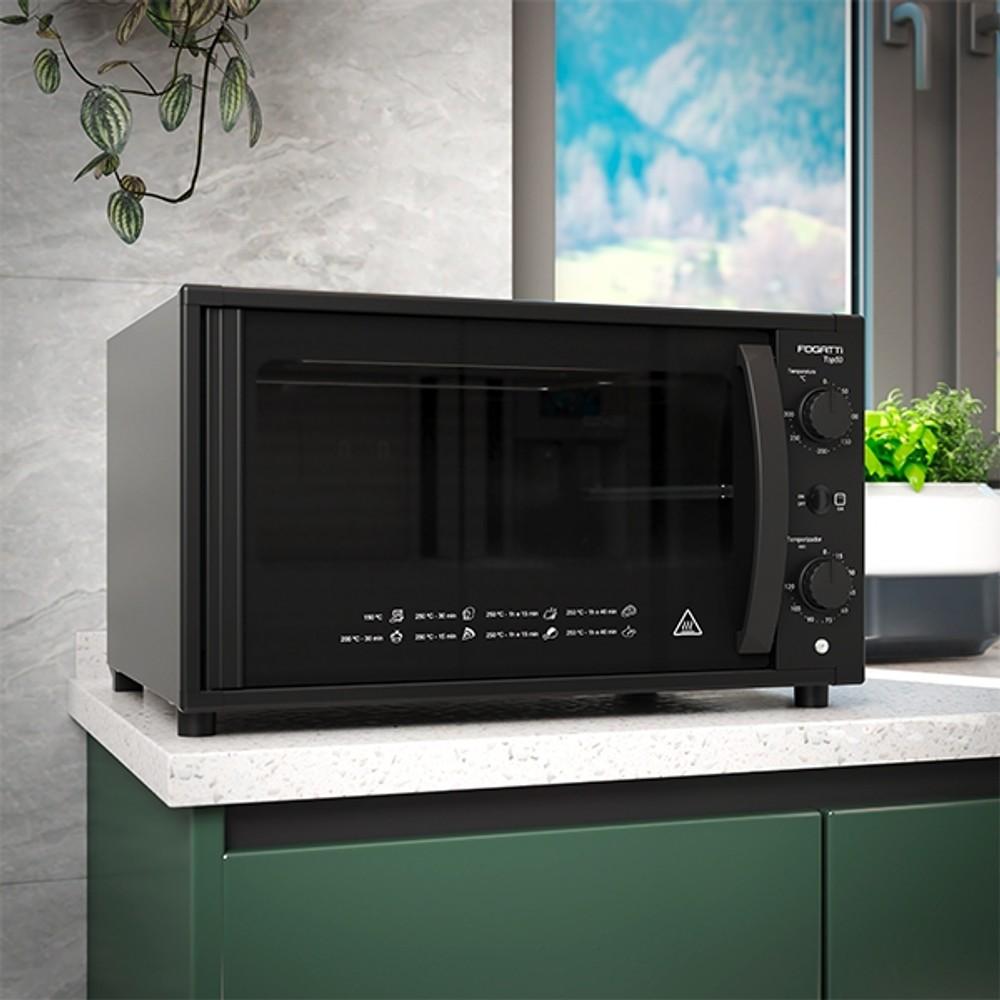 HORNO ELÉCTRICO TOP LITROS FOGATTI NEGRO ABB-367837