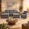 SOFA NEW RAVENA TRES CHAISE PUFF POLTRONA ABB-368209