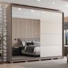 ROPERO PUERTAS CORREDIZAS CON ESPEJO D HENN AVELA | OFF WHITEROPERO PUERTAS CORREDI ABB-365000