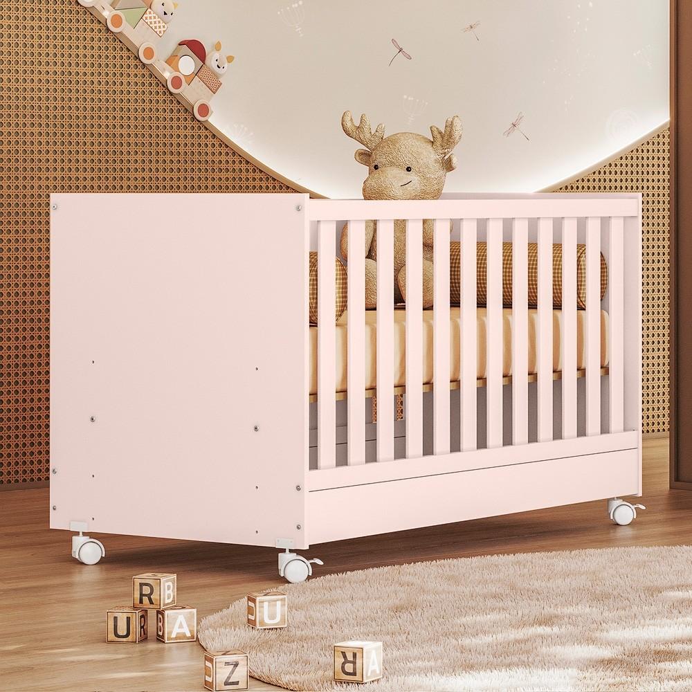 CUNA MINI CAMA CON RUEDITAS Q ENCANTO | QMOVI ROSA ABB-366281