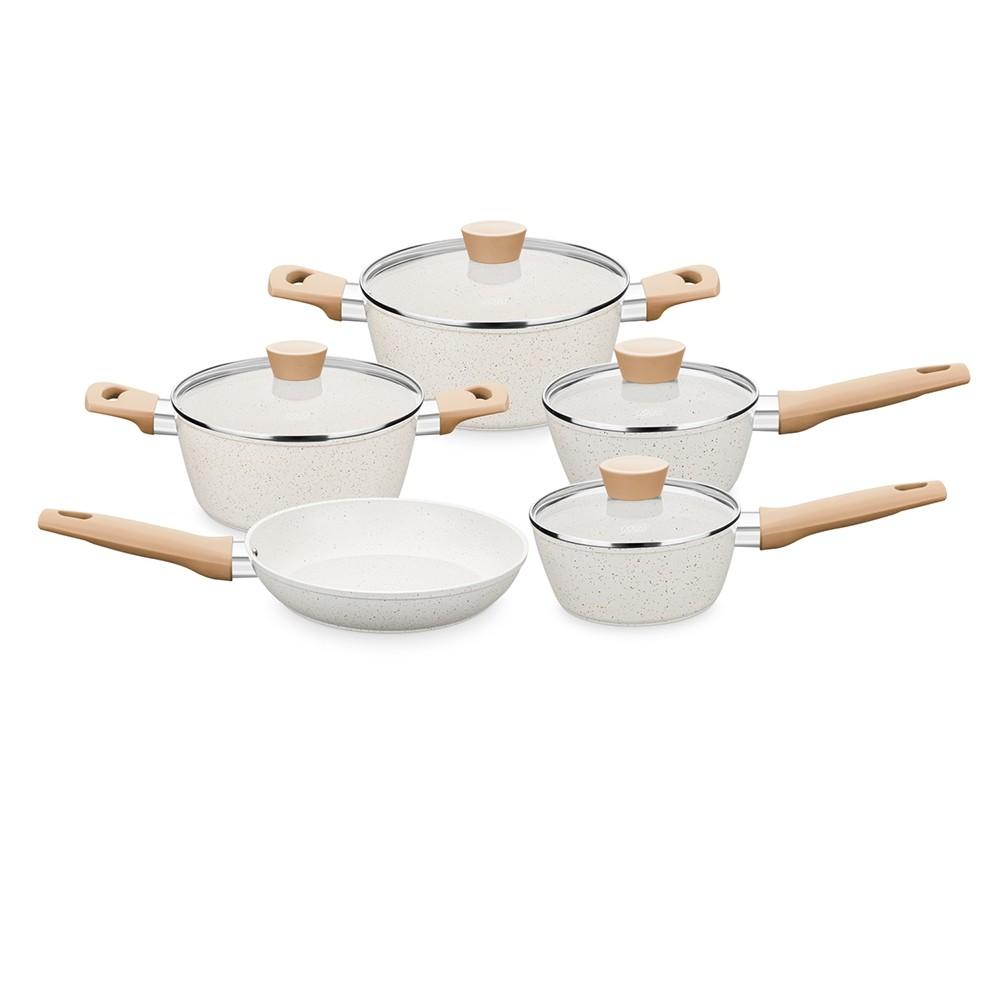 CONJUNTO CERAMICO CARMELA PIEZAS MTA VAINILLA ABB-323666