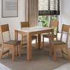 CONJUNTO COMEDOR SILLAS ATLANTA INDÉKES NOCE | TELA GRAFITE INDÉKES FREIJO | OFF WH ABB-326360