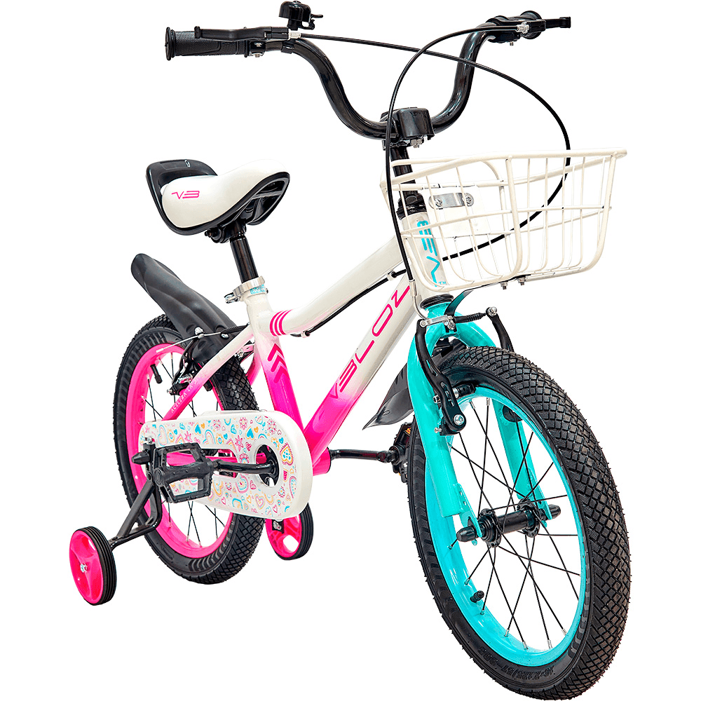 BICICLETA VELOZ ARO 16 STARLET TURQUESA/ROSA CICBV16F-102-AR