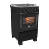 COCINA A GAS TOKYO BRAVO NEGRO 4H MESA INOX C/ENCENDIDO TAPA DE VIDRIO HORNO LI COTOBRA4HENE