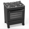COCINA A GAS TOKYO BRAVO PLUS 5H C/ENC. NEGRA MESA INOX COMANDO SUPERIOR COTOIRP5H