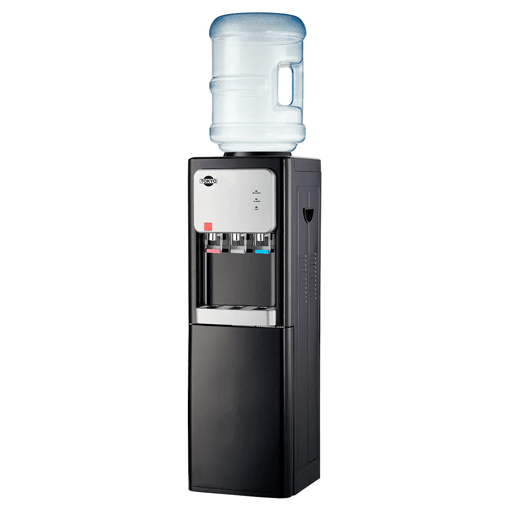 BEBEDERO DE PIE NEGRO TOKYO CRYSTAL BIDON SUP. 3 TEMP.C/COMP 500W EDTBTOKNEG