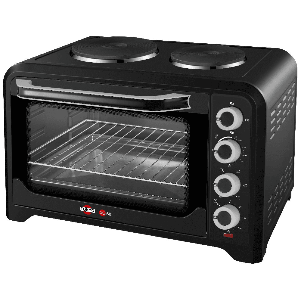 HORNO TOKYO XG 60L 2 PLACAS ELECTRICAS 2200W CONVECTOR EDTHEXG602P-N