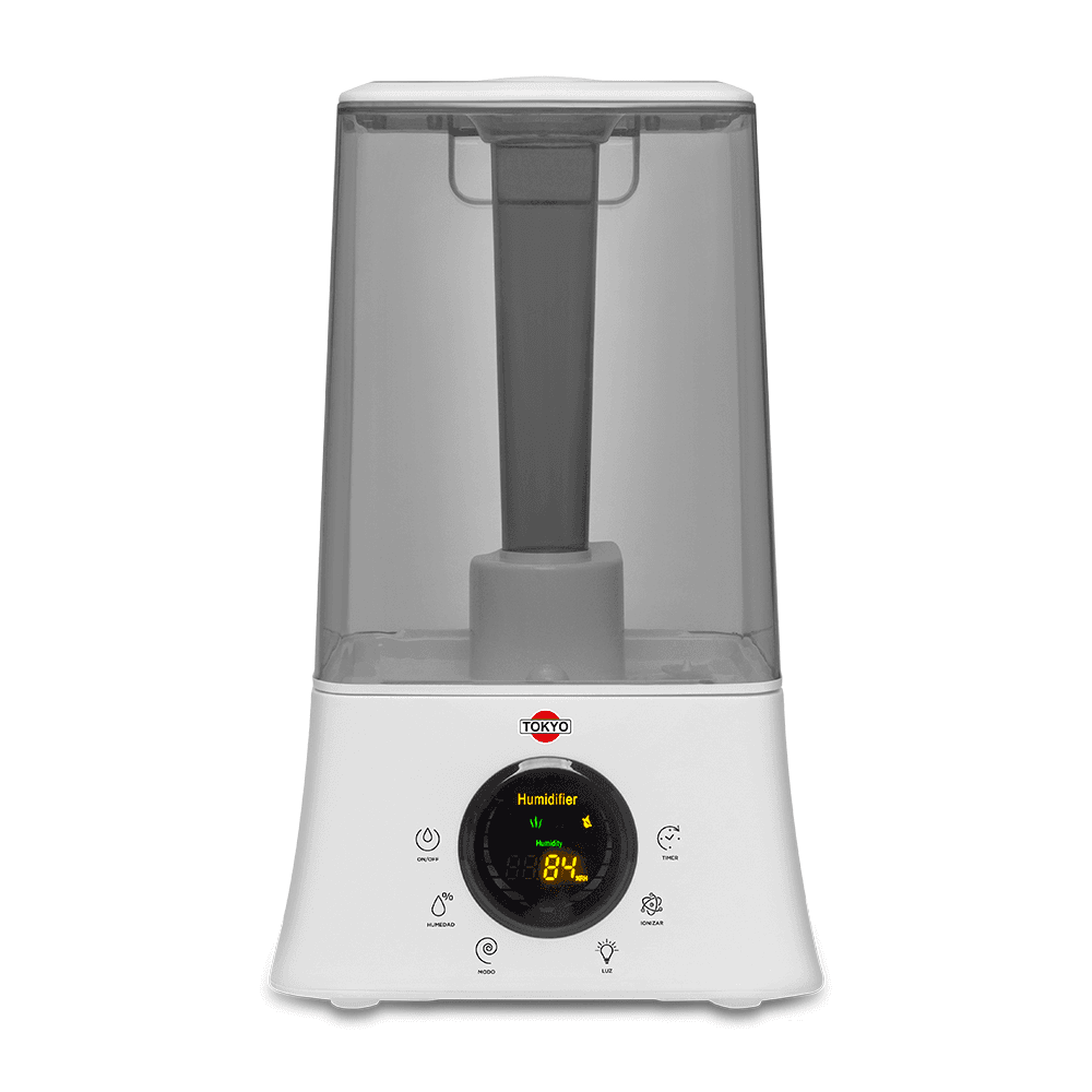 HUMIDIFICADOR DIGITAL TOKYO 3en1 IONIZA, PURIFICA Y AROMATIZA 4.5Lts INDICADOR L EDTHTOK3C
