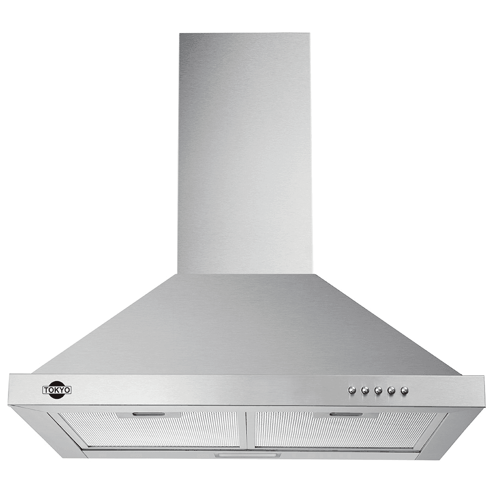 CAMPANA PIRAMIDAL TOKYO INOX DELUXE 5/6H 90CM C/ CARB. ACT. EDTKC6H90