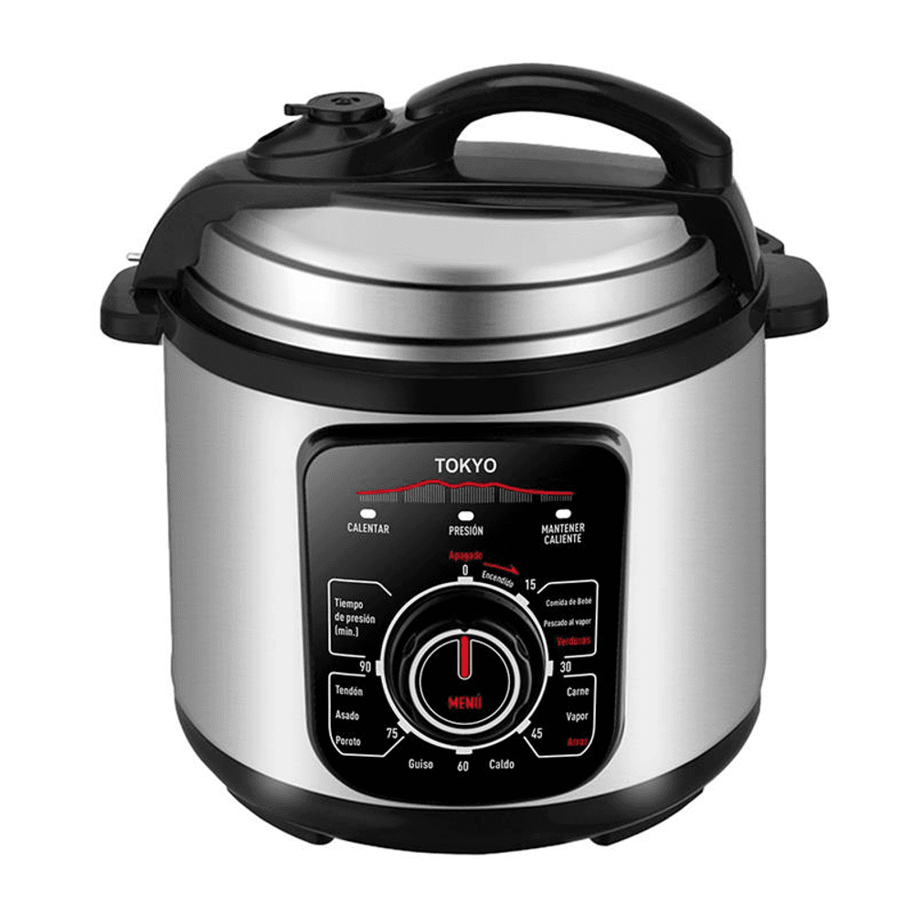 OLLA A PRESION 6LTS TOKYO COOK PRO CONTROL MECANICO 8 NIVELES DE SEGURIDAD 1000 EDTOP6L