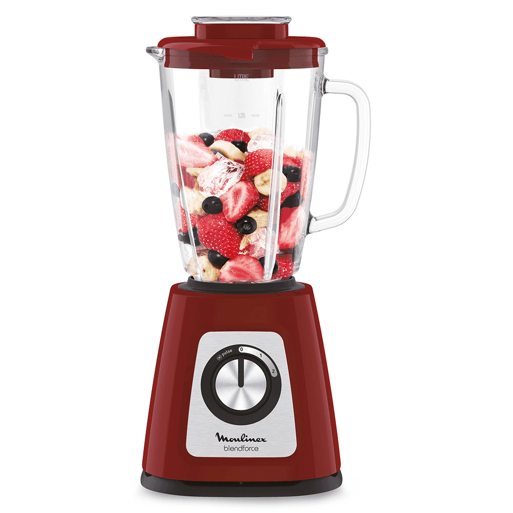 LICUADORA MOULINEX LM430 2V 1,75L 800W VASO VIDRIO ROJA EDXLLM430