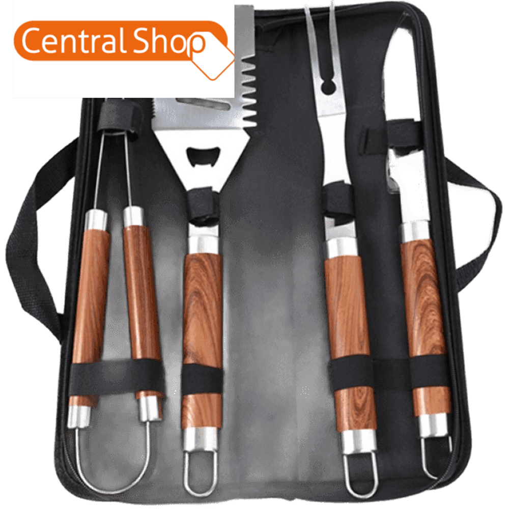 SET DE UTENSILIOS PARA PARRILLA DE 9 PIEZAS DE 40 CM C/U GA-0042
