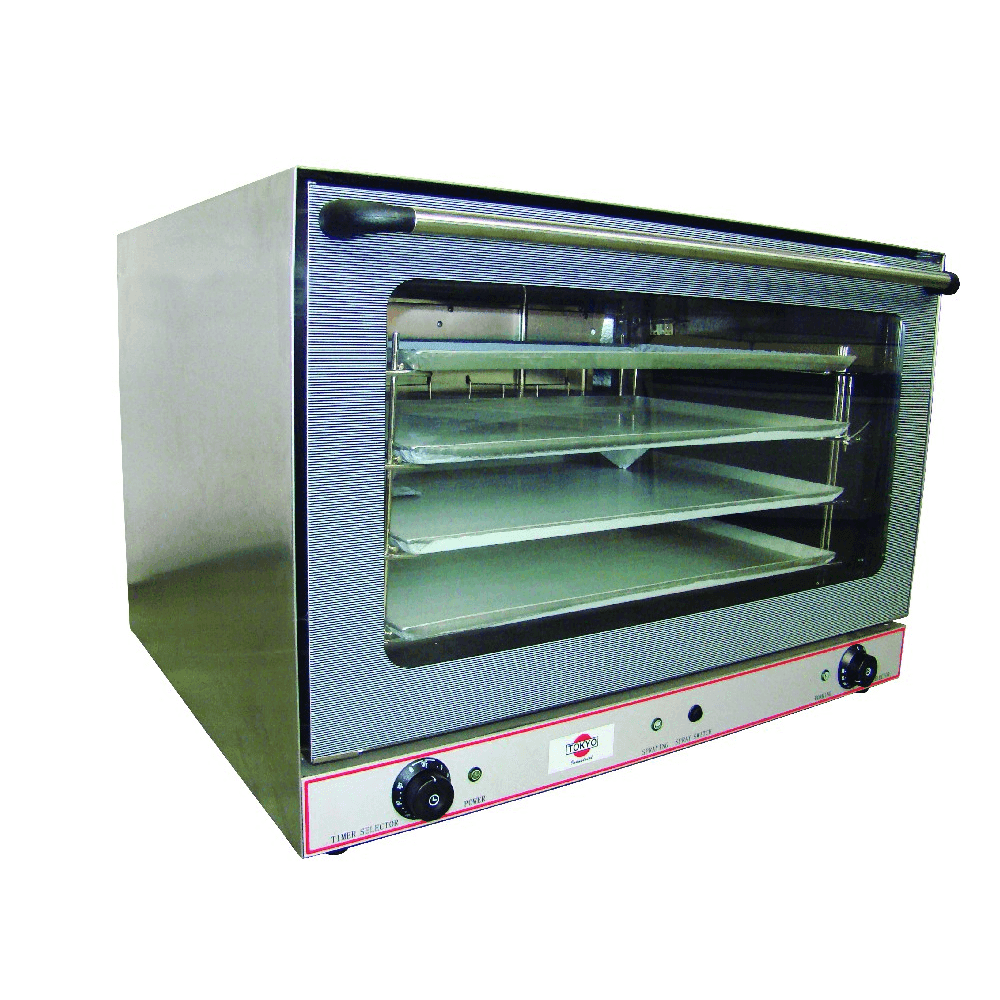 HORNO CONVECTOR ELECTRICO TOKYO IND MOD YXD-8A VAPOR 4BAND INOX 50-300C 220V/50 GHT-YXD8ANV