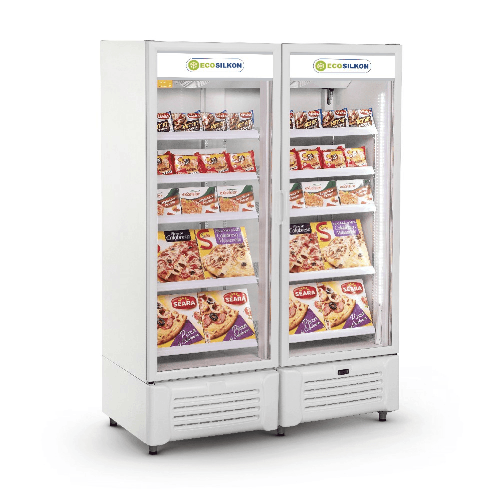 VISICOOLER ECOSILKON PARA CONGELADOS C/ LUZ LED 1300 LTS MOD VCCG1300 BL GVEVCCG1300