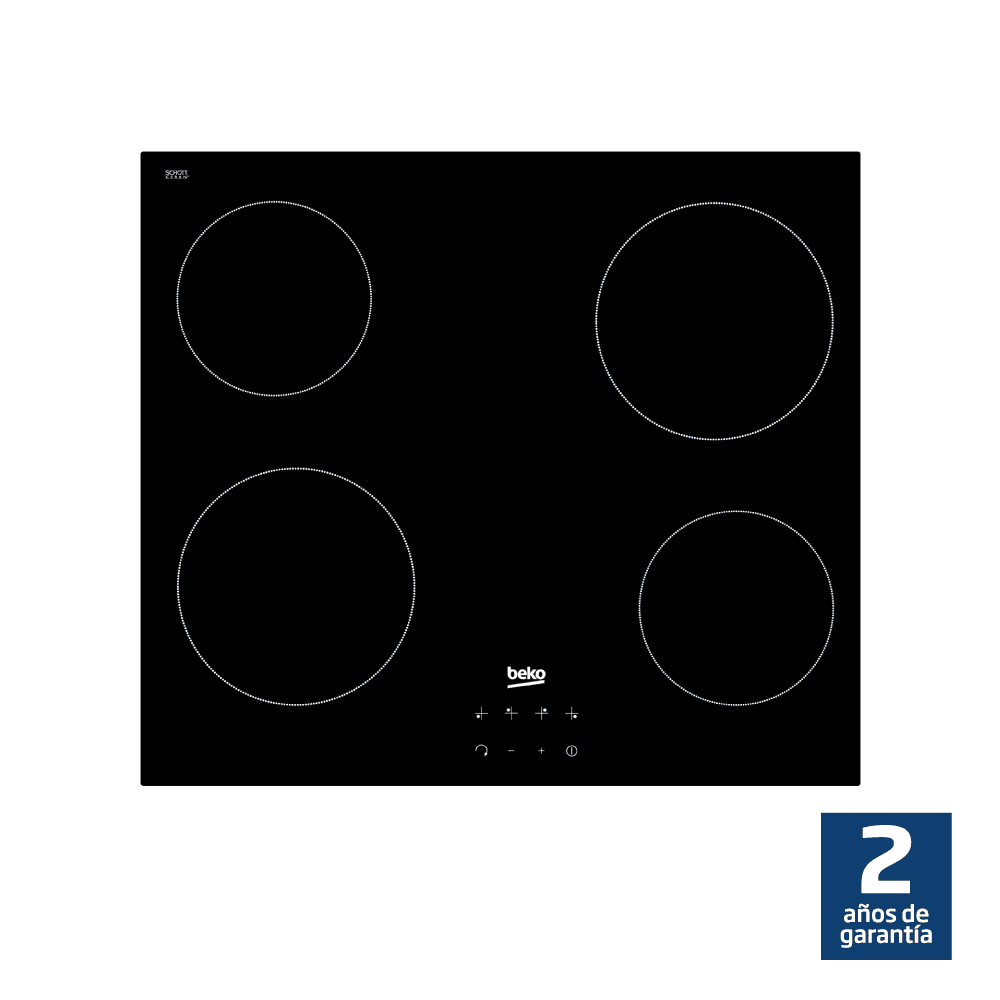 ANAFE EMPOTRABLE VITROCERÁMICA BEKO 4 HORNALLAS INV-58995