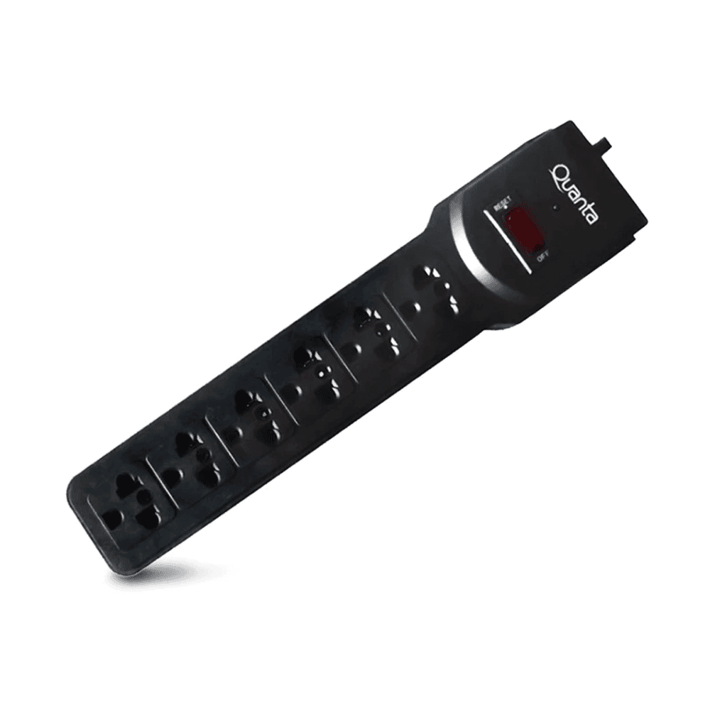 REGLETA UNIVERSAL QUANTA QTF01 6TOM/2E/3P NEGRO QNT-1991