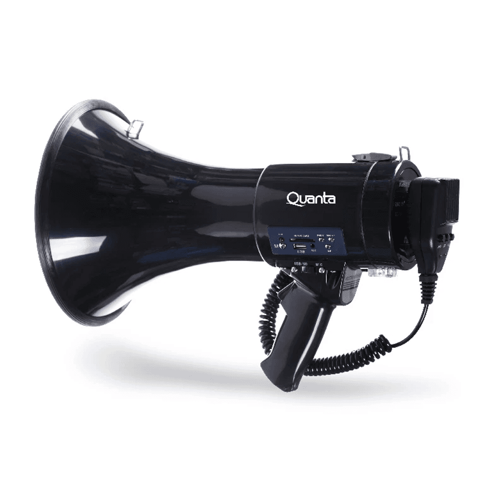 MEGAFONO MP3 250W QUANTA QTMER250 USB/SD/500M/REC/SIRENA-NGø QNT-24532
