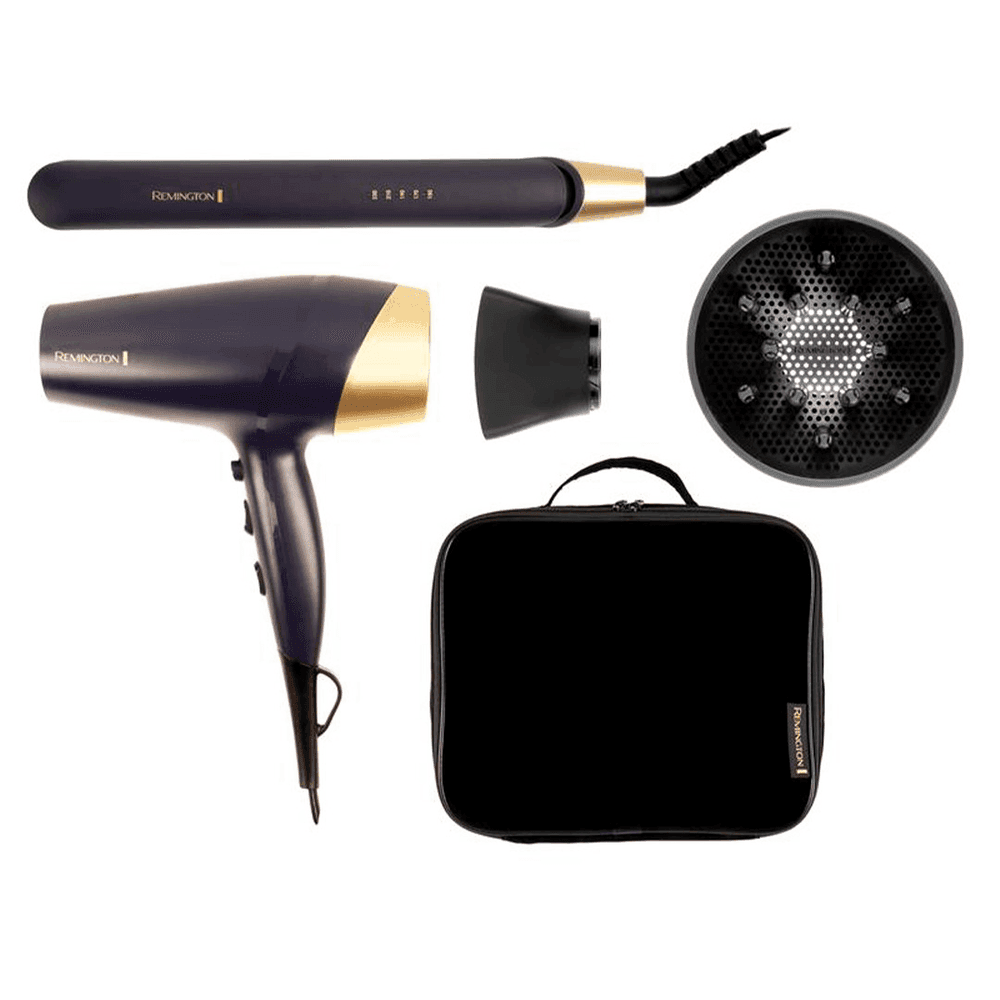 COMBO SECADOR + PLANCHITA CON ESTUCHE REMINGTON SAPPHIRE LUXE S5805GP-220R S5805GP-220R