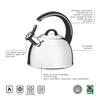 TETERA CON SILBATO 3,35L TRAMONTINA T61488 SEL-086e0e53