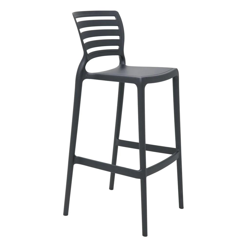 SILLA SOFIA ALTA BAR TRAMONTINA GRAFITO NEGRO T921371 SEL-143d74d0