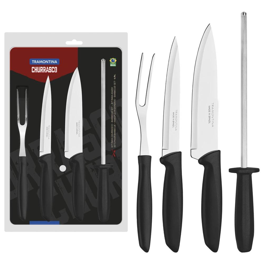 JUEGO PARA ASADO TRAMONTINA PLENUS 4PZ 436 T23498P SEL-1519a802