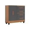 Comoda Unanime Oporto Nature / Cinza SEL-18395dea
