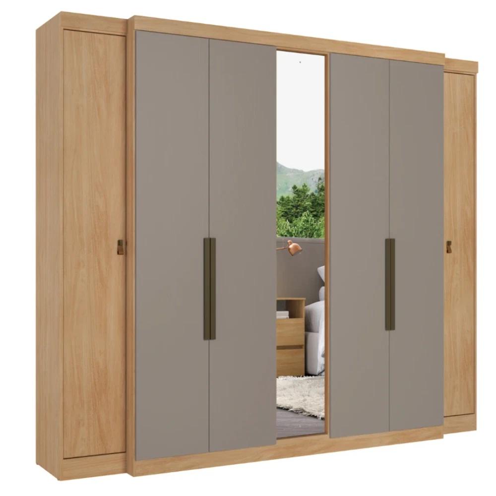 Ropero Unanime Supremo 7 Puertas Nogal / Gris SEL-1b2bc545