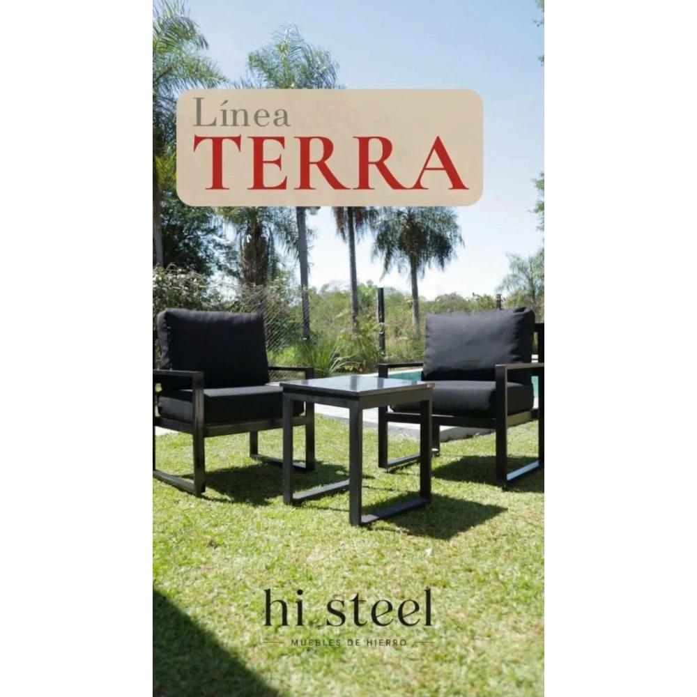 Juego de sofá Terra 2 cuerpos negro SEL-1b901ada