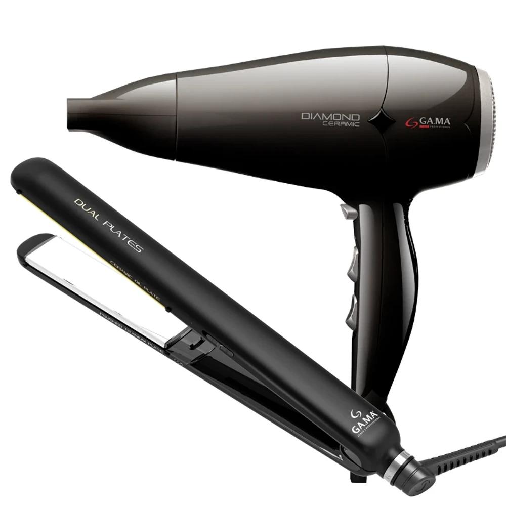 COMBO GA.MA PLANCHITA DUAL PLATES+SECADOR DIAMOND SEL-1e7597b3
