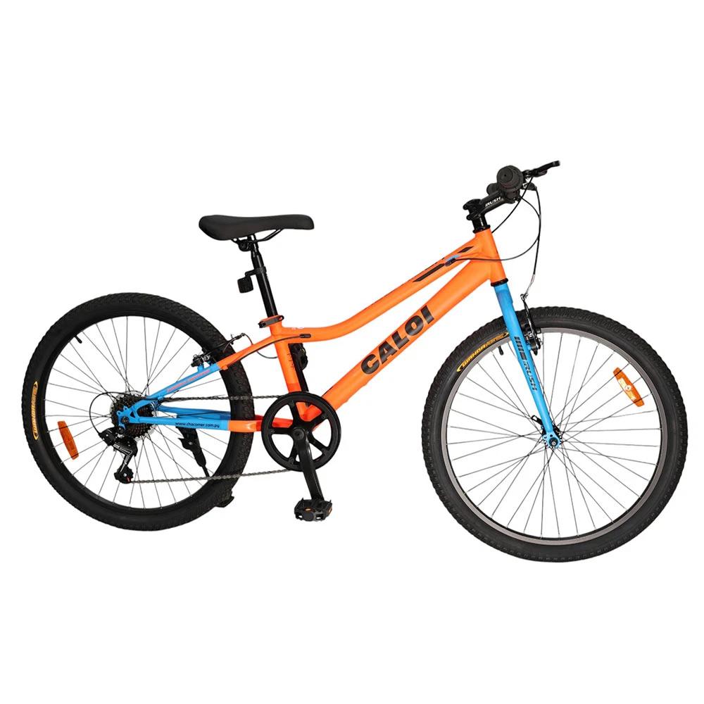 BICICLETA CALOI NEW RIDERECHO24" 7V NARANJA SEL-1e9d3009