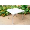 MESA PLEGABLE UNIQUE CUADRADA BLANCA P/4 PERSONAS MCB80 SEL-201554bf
