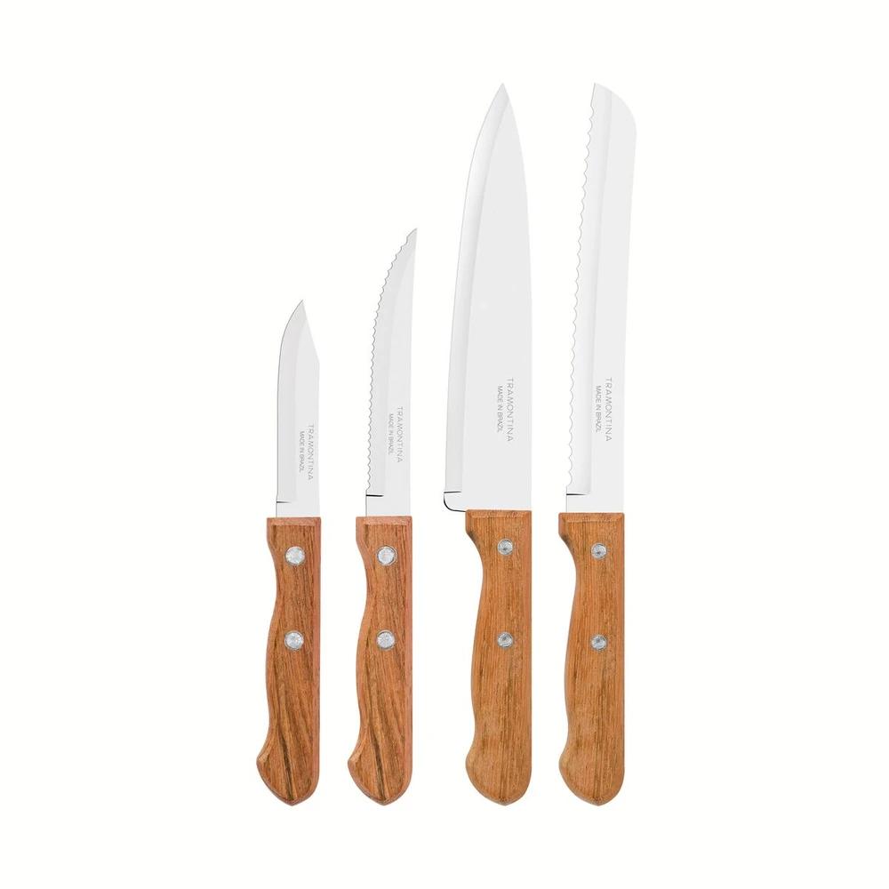 JUEGO CUCHILLO MGO MADERA TRAMONTINA 012 4PZ T22399G SEL-24638ad4